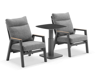 Bella 3pc Reclining Sofa Set | Outdoor Balcony Setting