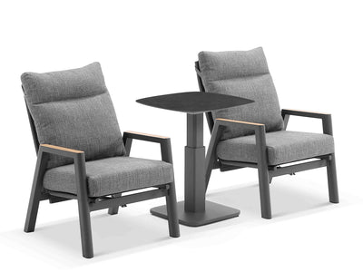 Bella 3pc Reclining Sofa Set | Outdoor Balcony Setting