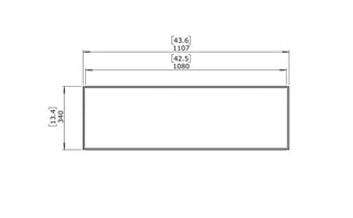 Ecosmart L1080 Fire Screen - top view.
