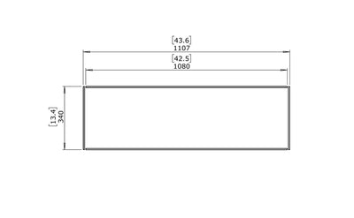 Ecosmart L1080 Fire Screen - top view.