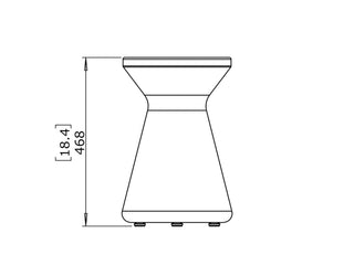 Solo R1 Outdoor Side Table in Bone 1