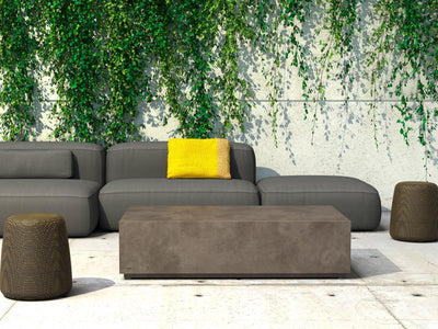Dash 50 Outdoor Coffee Table in Bone - lifestyle.
