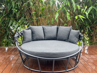 Bora Canopy Outdoor Daybed in Charcoal / Sooty 1