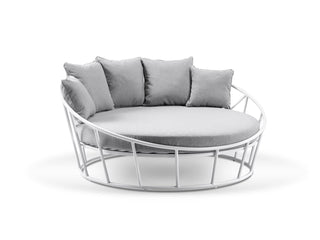 Bora Outdoor Daybed in White / Grey Ridge 2.