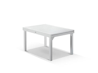 Bronte Extension Outdoor Dining Table in White / 135 - 270cm - close-up.