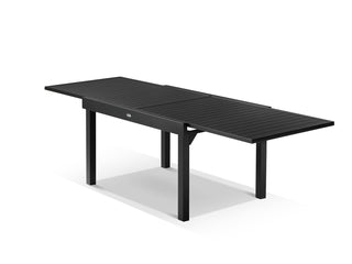 Bronte Extension Table & Nivala Chairs | Outdoor Dining Setting in Charcoal / Black / 9pc 270_3