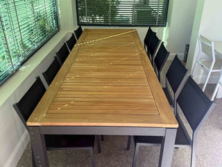 FLOORSTOCK SALE- Barcelona Table with Balkoni Chairs 11pc Outdoor Dining Setting_1