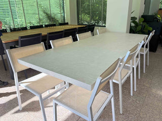 FLOORSTOCK SALE- Modena Table with Balkoni Chairs 9pc Outdoor Dining Setting_1
