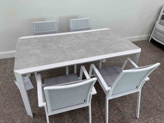 FLOORSTOCK SALE- Tellaro Table with Sevilla Chairs 5pc Outdoor Dining Setting_1