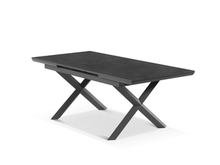 Byron Extension Outdoor Dining Table in Charcoal / Slate / 160 - 210cm