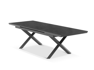 Byron Extension Outdoor Dining Table in Charcoal / Slate / 200 - 260cm