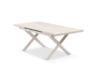 Byron Extension Outdoor Dining Table in Dune / Travertino / 160 - 210cm