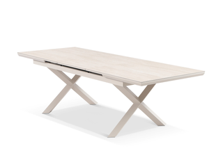 Byron Extension Outdoor Dining Table in Dune / Travertino / 200 - 260cm