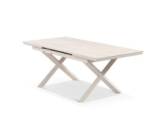 Byron Extension Outdoor Dining Table in Dune / Travertino / 160 - 210cm