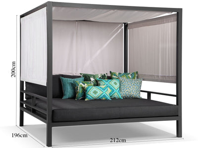Cabana Outdoor Daybed in Charcoal.