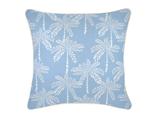 Cabana Palms Outdoor Cushion in Pale Blue / 45x45cm.