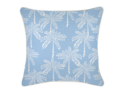 Cabana Palms Outdoor Cushion in Pale Blue / 45x45cm.