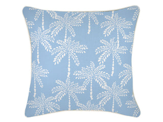 Cabana Palms Outdoor Cushion in Pale Blue / 60x60cm 2.