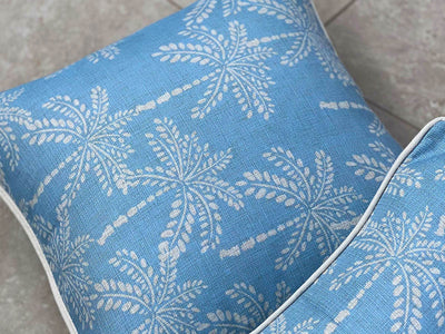 Cabana Palms Outdoor Cushion in Pale Blue / 45x45cm 2.
