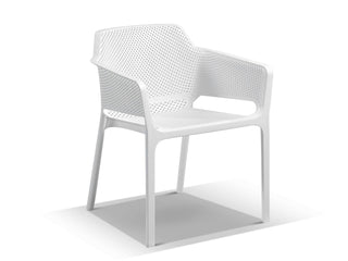 Adele Table & Bailey Chairs | Outdoor Dining Setting in White / 5pc 95cm_2