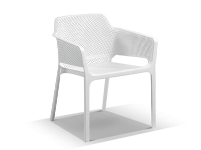 Adele Table & Bailey Chairs | Outdoor Dining Setting in White / 5pc 95cm_2