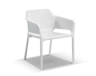 Domiziani Lava Stone Round Table & Bailey Chairs | Outdoor Dining Setting in White / Forma / 5pc 120cm_6