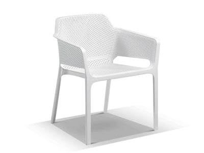 Adele Table & Bailey Chairs | Outdoor Dining Setting in White / 9pc 220cm_4