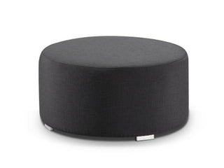 Cubix Round Outdoor Ottoman in Canvas Coal / 81cm