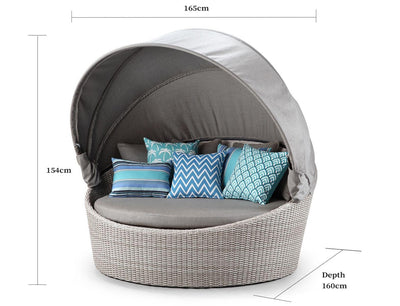 Cebu Outdoor Daybed in Elk / Carbon Beige 5.