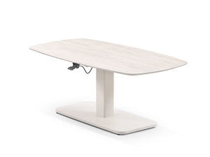 Chania Lift Outdoor Coffee Table in Dune / Travertino / 130x 70cm 2