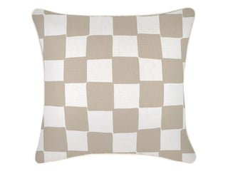 Check Outdoor Cushion in Beige
