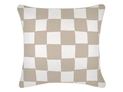 Check Outdoor Cushion in Beige