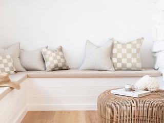 Check Outdoor Cushion in Beige 2.