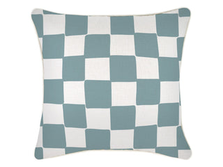 Check Outdoor Cushion in Blue