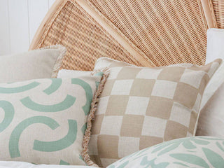 Check Outdoor Cushion in Beige 1