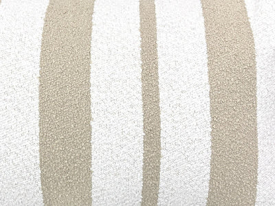 Chester Stripe Outdoor Bolster Cushion in Taupe 1