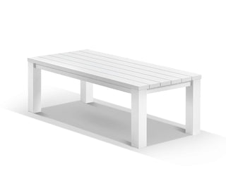 Adele Outdoor Coffee Table in White / 140x63cm