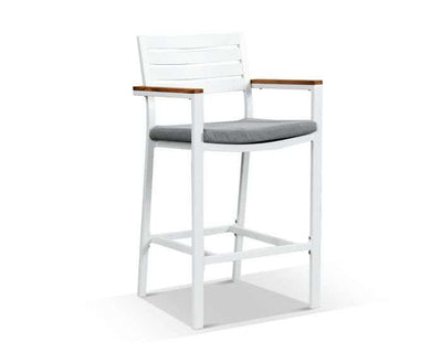 Adele Teak Bar Table with Corfu Bar Chairs -5pc Outdoor Bar Setting_3