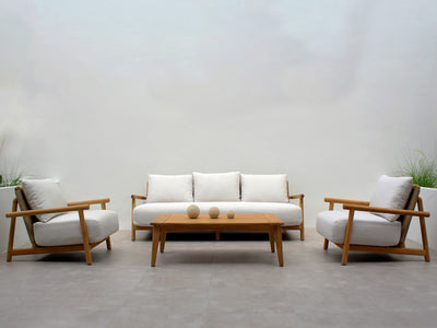 Corsica Sofa Set | Outdoor Lounge Setting in Teak / Bix / Lopi Marble / 5 Seater / Ubud Coffee Table_1