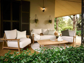 Corsica Sofa Set | Outdoor Lounge Setting in Teak / Bix / Lopi Marble / 4 Seater / Float Coffee Table_8