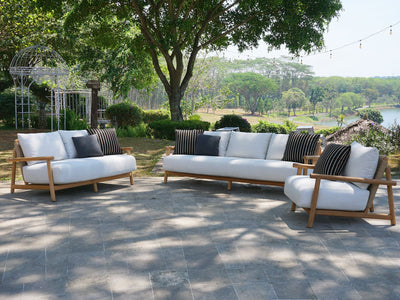 Corsica Sofa Set | Outdoor Lounge Setting in Teak / Bix / Lopi Marble / 6 Seater / Without Coffee Table_1
