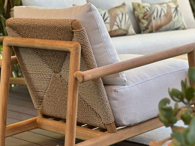 Corsica Sofa Set | Outdoor Lounge Setting in Teak / Bix / Lopi Marble / 5 Seater / Ubud Coffee Table_7
