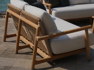 Corsica Sofa Set | Outdoor Lounge Setting in Teak / Bix / Lopi Marble / 5 Seater / Float Coffee Table_4