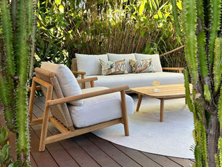 Corsica Sofa Set | Outdoor Lounge Setting in Teak / Bix / Lopi Marble / 5 Seater / Float Coffee Table_2