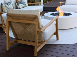 Corsica Sofa Set | Outdoor Lounge Setting in Teak / Bix / Lopi Marble / 4 Seater / Ubud Coffee Table_7