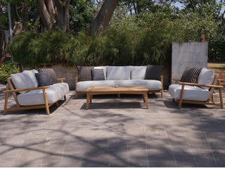 Corsica Sofa Set | Outdoor Lounge Setting in Teak / Bix / Lopi Marble / 6 Seater / Ubud Coffee Table_7