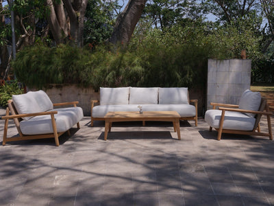 Corsica Sofa Set | Outdoor Lounge Setting in Teak / Bix / Lopi Marble / 6 Seater / Ubud Coffee Table_10