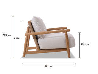 Corsica Sofa Set | Outdoor Lounge Setting in Teak / Bix / Lopi Marble / 6 Seater / Float Coffee Table_9