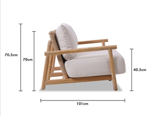 Corsica Sofa Set | Outdoor Lounge Setting in Teak / Bix / Lopi Marble / 4 Seater / Float Coffee Table_13