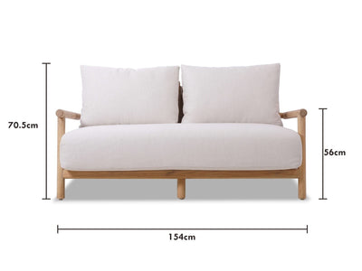 Corsica Sofa Set | Outdoor Lounge Setting in Teak / Bix / Lopi Marble / 4 Seater / Float Coffee Table_12